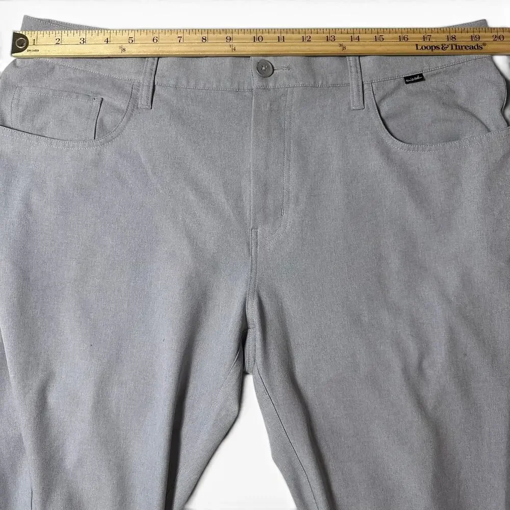 Travis Mathew Open to Close Golf Pant Mens Size 38x32 Gray St Andrews Links NEW